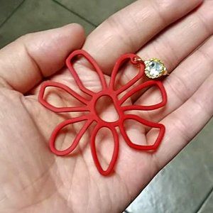 Cute Daisy / Sun Flower Drop Earrings